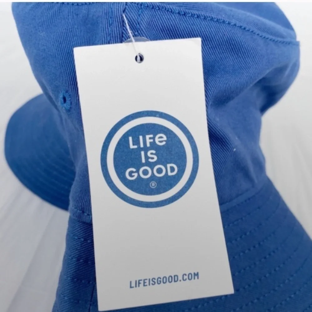 NWT Life Is Good Bucket Hat Blue The Great Outdoors